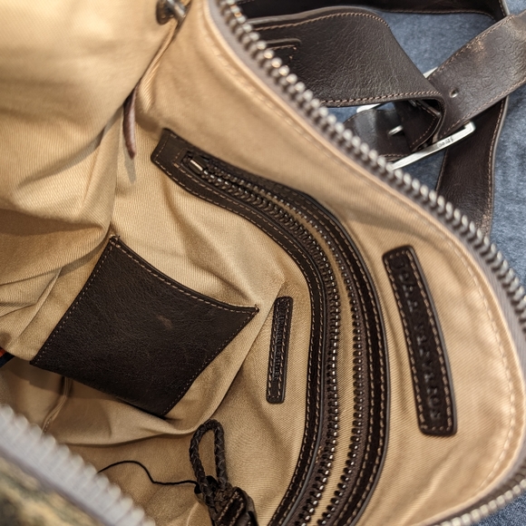 John Varvatos Collection Croc Embossed Leather Flat Messenger/ Crossbody… - Picture 15 of 15